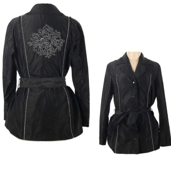 Chico’s Topper Julitta black lightweight windbreaker jacket size - Picture 9 of 10